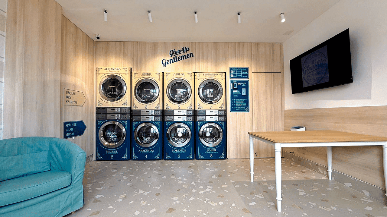 Laundry shop interior